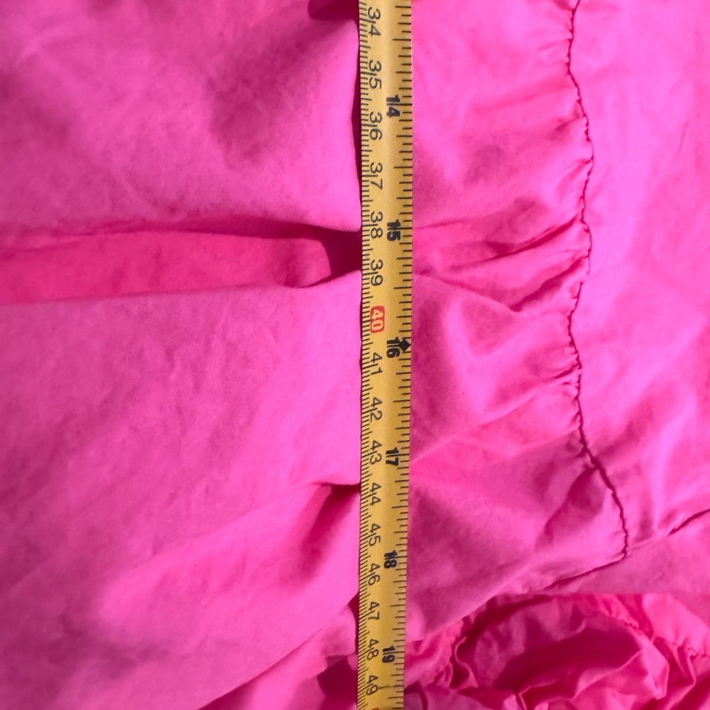 WHO WHAT WEAR Women’s asymmetrical tier pink ruffle short sleeve dress.  XXL - Picture 14 of 16